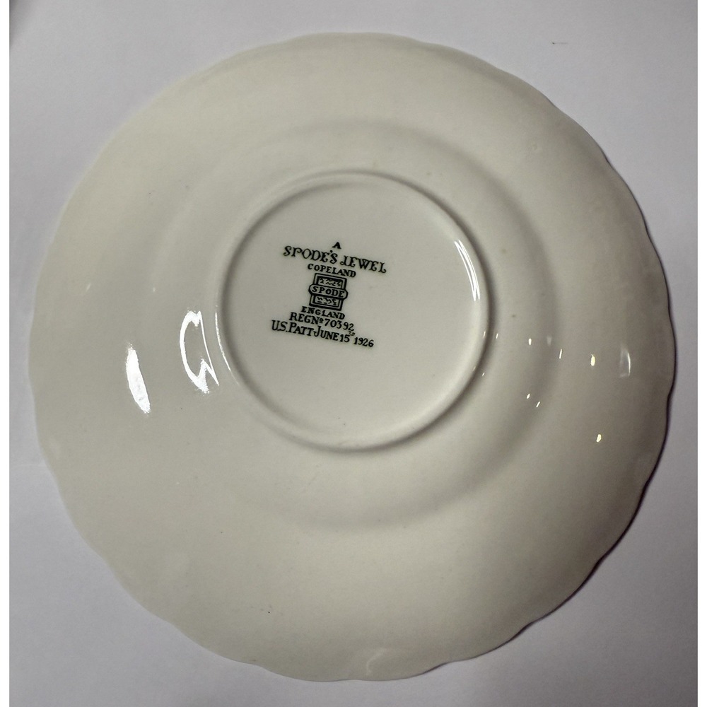 Spode's Jewel Copeland 8‑Pc Tea Cup & Saucer Set England Vintage Embossed - Picture 4 of 6